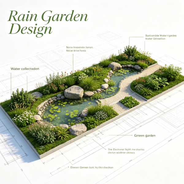 Eco Friendly Rain Garden Design