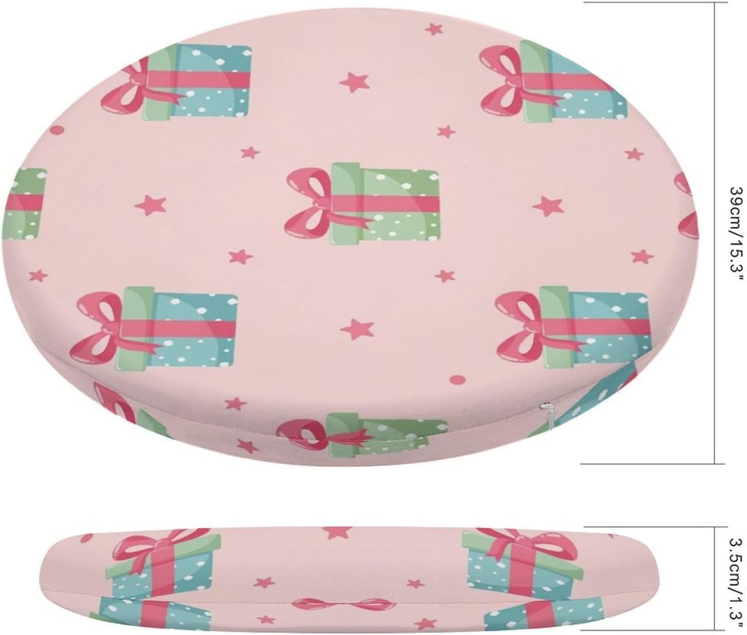 Round gift box bow seat cushion - Image 2