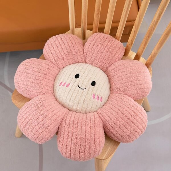 Sunflower plush seat cushion