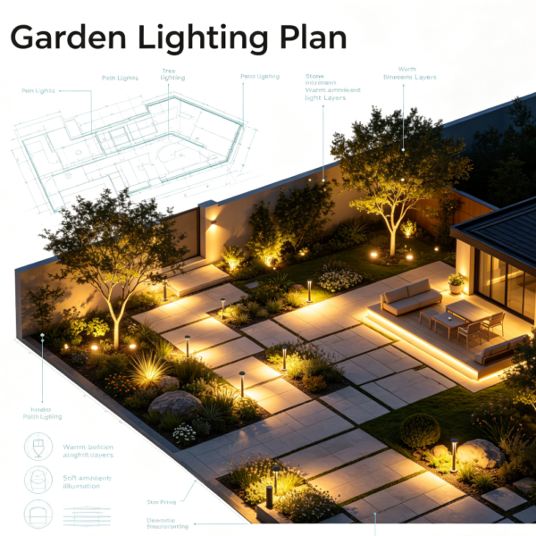Garden Lighting Design Plan