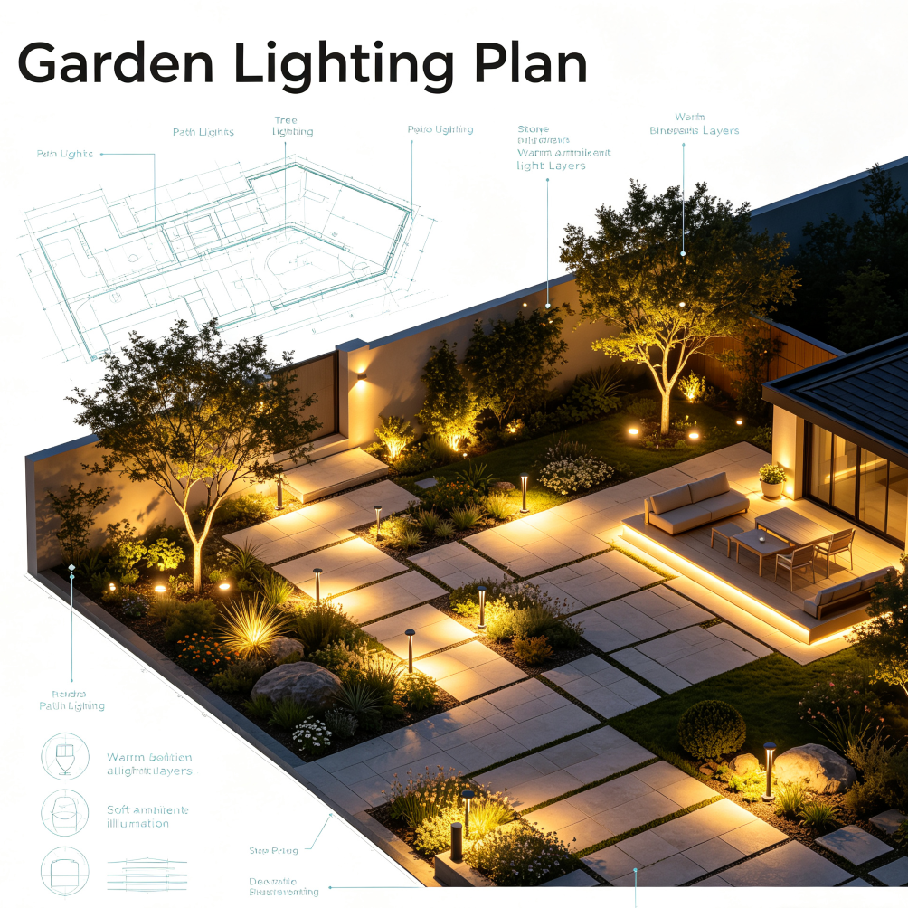 Garden Lighting Design Plan