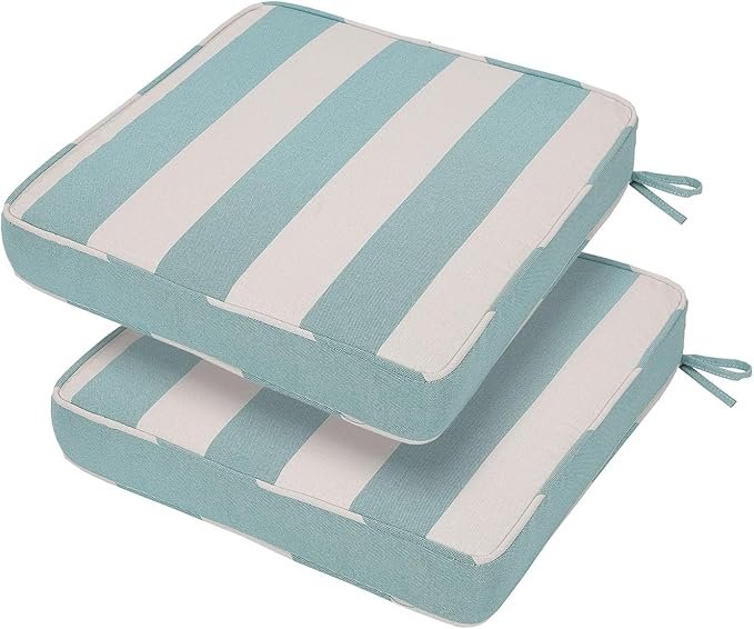Outdoor square chair cushions waterproof fade resistant patio seat pads - Image 2