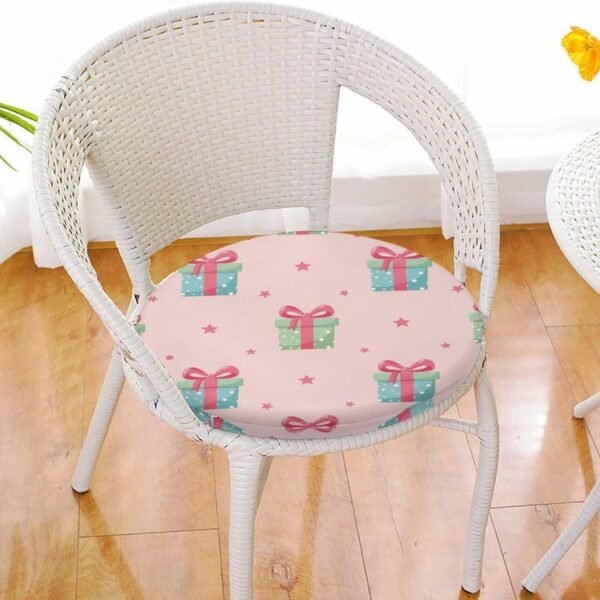 Round gift box bow seat cushion