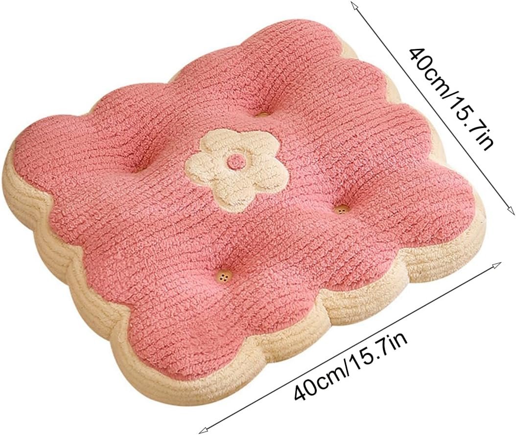 Square cookie-shaped plush seat cushion - Image 2