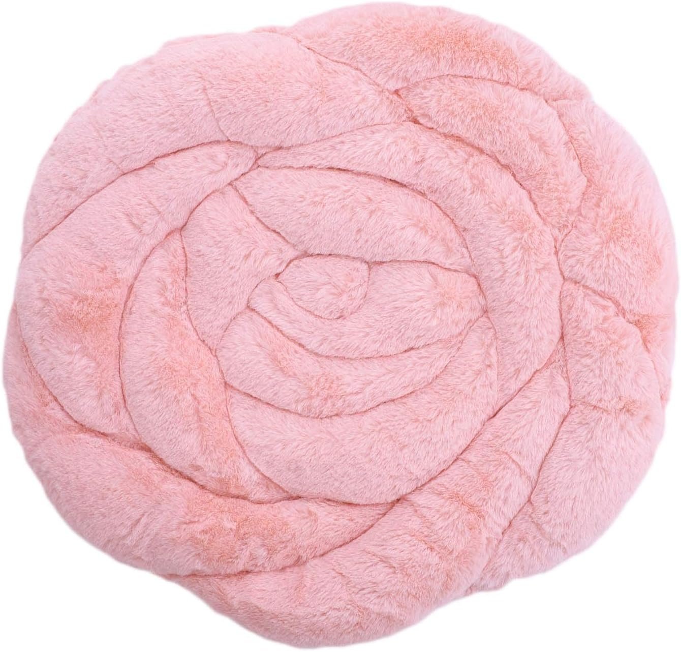 Plush rose-shaped seat cushion - Image 2