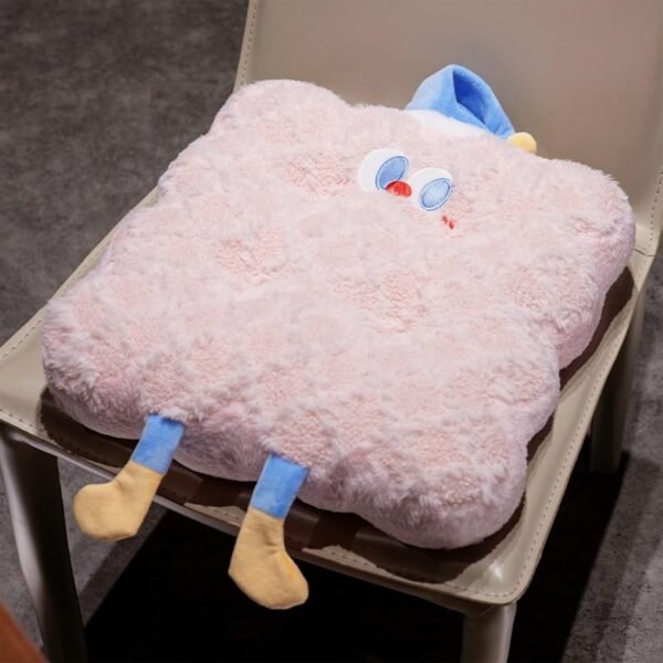 Square seat cushion with hat decoration