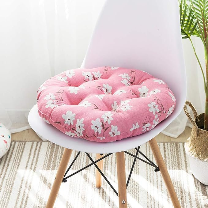 Floral round chair cushion - Image 2