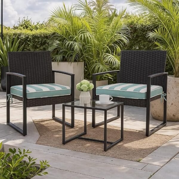 Outdoor square chair cushions waterproof fade resistant patio seat pads