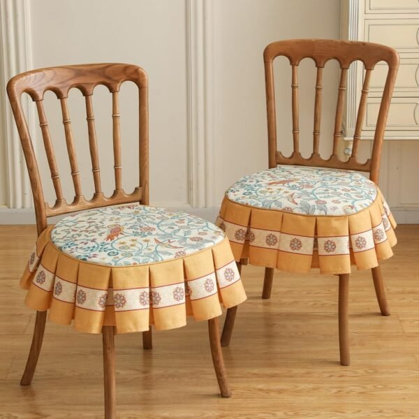 Chair cushions ruffled floral seat pads with ties