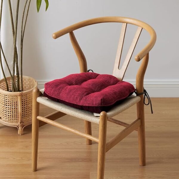 Dining chair cushions kitchen seat pads with ties non slip tufted