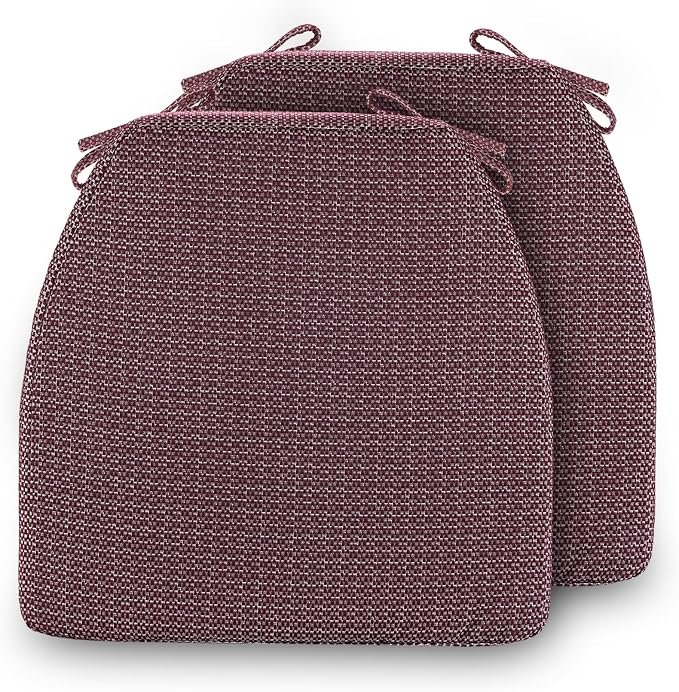 Chair cushions thick kitchen seat pads with ties non slip D-shaped - Image 2
