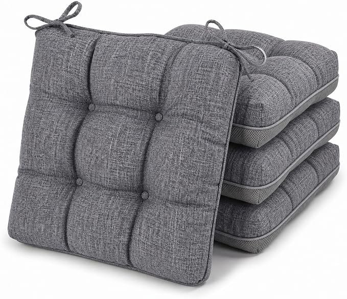 Dining chair cushions kitchen seat pads with ties non slip foam - Image 2