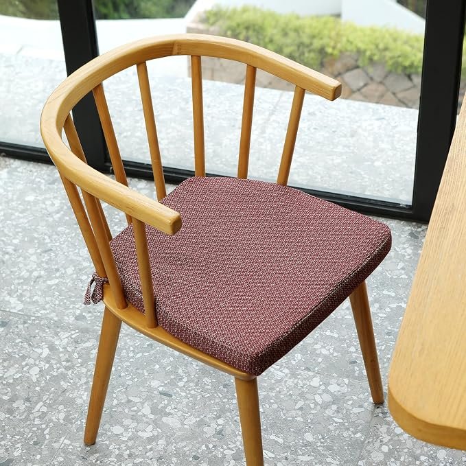 Chair cushions thick kitchen seat pads with ties non slip D-shaped