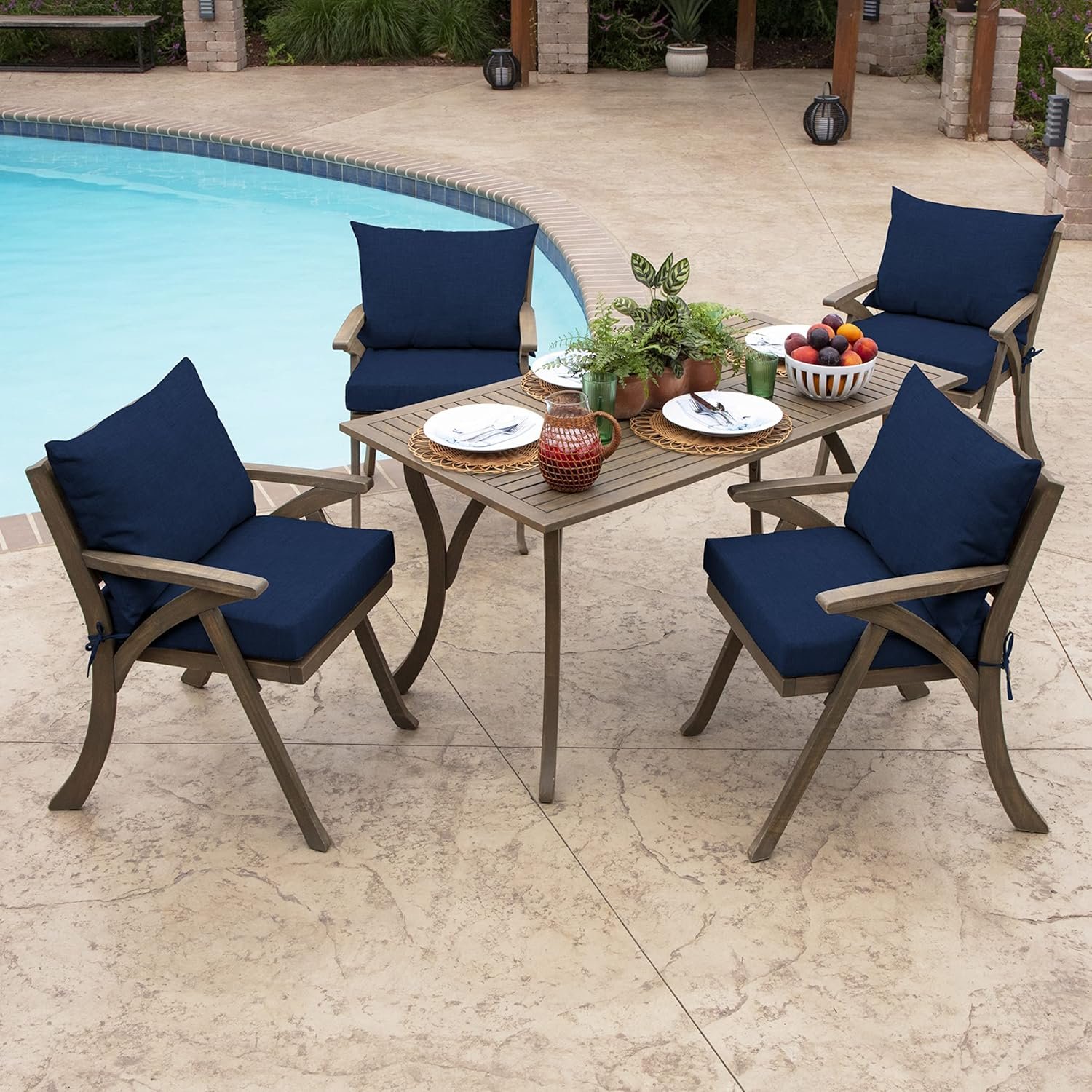 Outdoor dining chair cushion weather resistant seat pad - Image 2