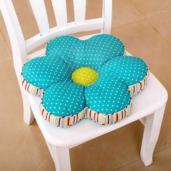 Floral polka dot chair cushion